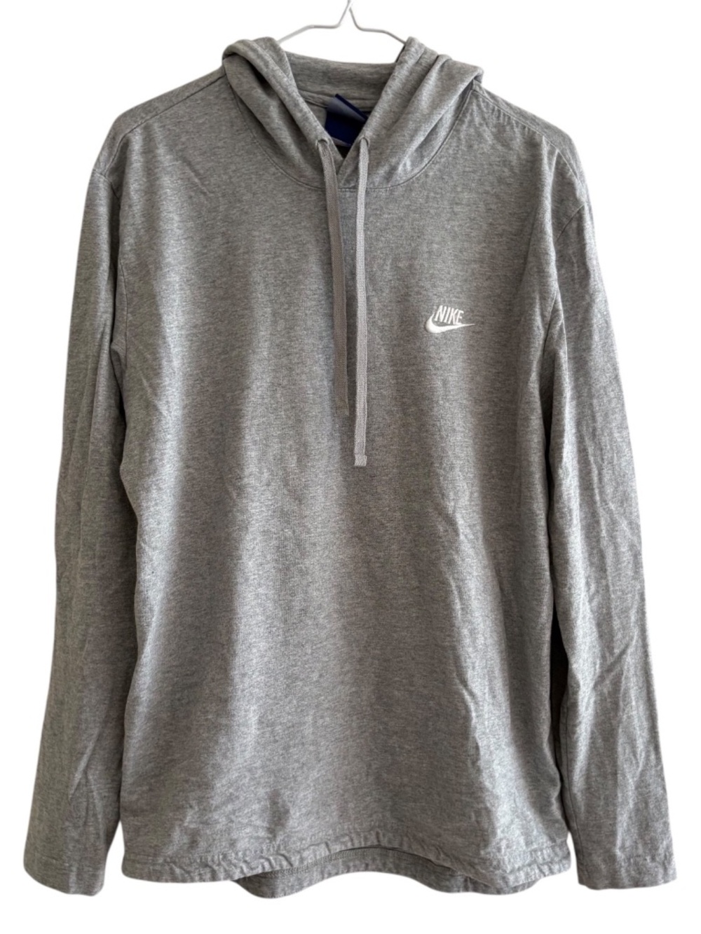 Nike Sportswear Lightweight Cotton Pullover Hoodie Men’s LARGE Gray 807249-063